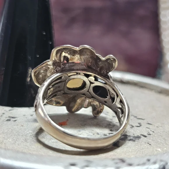 Sterling Bee Pearl Ring with Blue Accent - Women - Picture 3 of 7